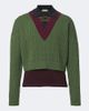 Dries Van Noten Dries Van Noten Layered wool and cotton polo sweater - 1