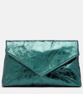 Dries Van Noten Dries Van Noten Medium metallic leather clutch