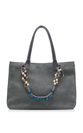 Dries Van Noten Dries Van Noten Medium Tote with Beaded Charm Handle