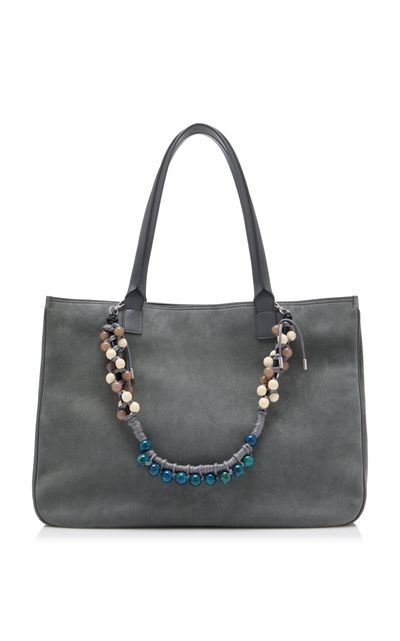 Dries Van Noten Dries Van Noten Medium Tote with Beaded Charm Handle