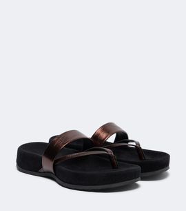 Dries Van Noten Dries Van Noten Metallic leather thong sandals