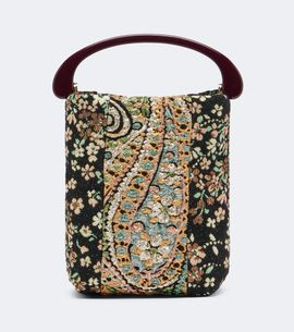 Dries Van Noten Dries Van Noten Micro floral jacquard top-handle bag
