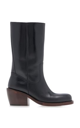 Dries Van Noten Dries Van Noten Mid Calf Square Toe Boots