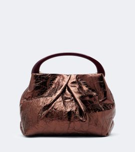 Dries Van Noten Dries Van Noten Mini metallic leather top-handle bag