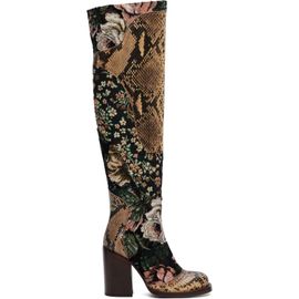 Dries Van Noten Dries Van Noten Multicolor 100mm Square Toe Tall Boots