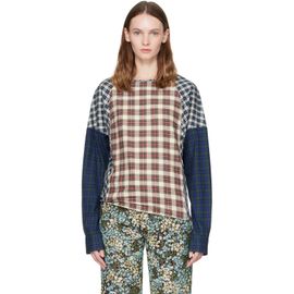 Dries Van Noten Dries Van Noten Multicolor Contrast Cotton Flannel Top