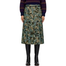 Dries Van Noten Dries Van Noten Multicolor Floral Jacquard Midi Skirt