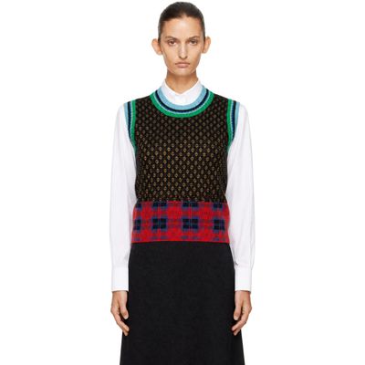 Dries Van Noten Dries Van Noten Multicolor Jacquard Wool Sweater Vest