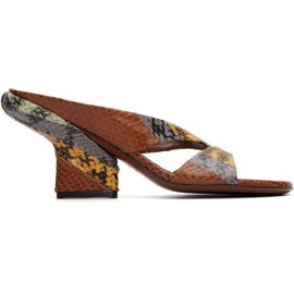 Dries Van Noten Dries Van Noten Multicolor Leather Mule Heeled Sandals