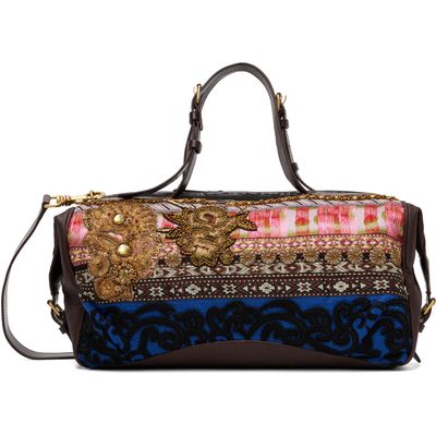 Dries Van Noten Dries Van Noten Multicolor Medium Embroidered East West Zip Bag