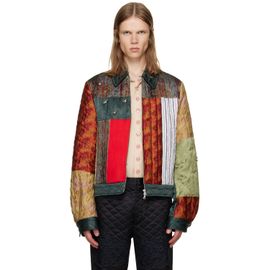 Dries Van Noten Dries Van Noten Multicolor Paneled Silk Jacket