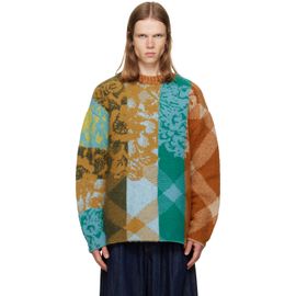 Dries Van Noten Dries Van Noten Multicolor Patchwork Wool Sweater