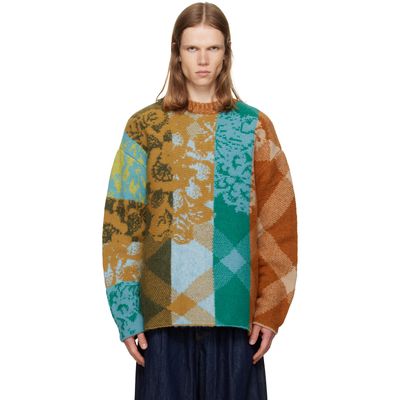 Dries Van Noten Dries Van Noten Multicolor Patchwork Wool Sweater