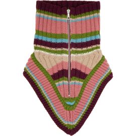 Dries Van Noten Dries Van Noten Multicolor Wool Zip Collar Scarf
