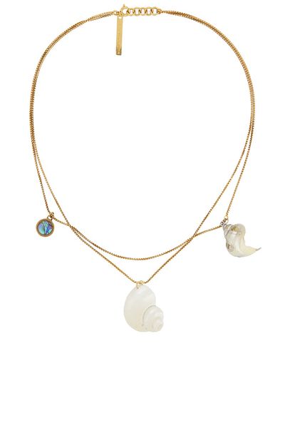 Dries Van Noten Dries Van Noten Natural Shell Resin Abalone Necklace