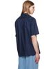 Dries Van Noten Dries Van Noten Navy Cotton Appliqué Shirt - 3