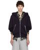 Dries Van Noten Dries Van Noten Navy Cotton Zip Hoodie - 1