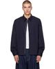 Dries Van Noten Dries Van Noten Navy Cotton Zip Shirt - 1