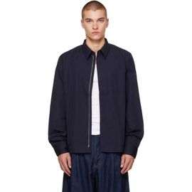 Dries Van Noten Dries Van Noten Navy Cotton Zip Shirt