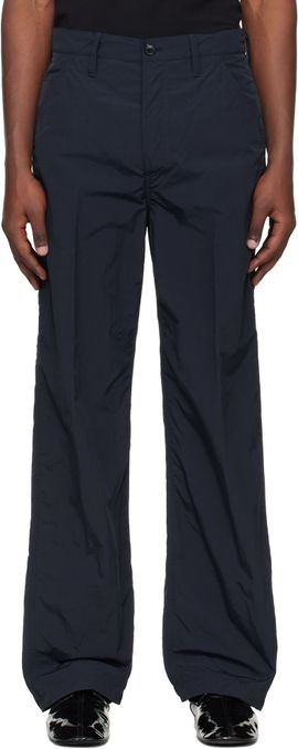 Dries Van Noten Dries Van Noten Navy Crinkle Cargo Pants