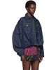 Dries Van Noten Dries Van Noten Navy Dropped Shoulder Denim Jacket - 2