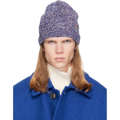 Dries Van Noten Dries Van Noten Navy Floral Beanie