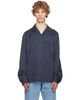 Dries Van Noten Dries Van Noten Navy Viscose Twill Shirt - 1