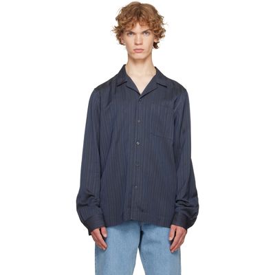Dries Van Noten Dries Van Noten Navy Viscose Twill Shirt