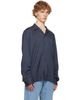 Dries Van Noten Dries Van Noten Navy Viscose Twill Shirt - 2