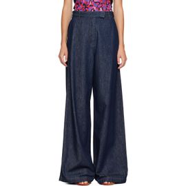Dries Van Noten Dries Van Noten Navy Wide Leg Denim Jeans