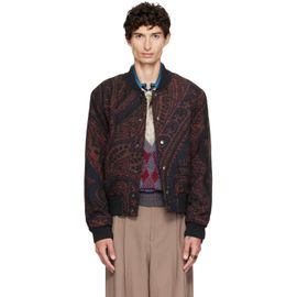 Dries Van Noten Dries Van Noten Navy Wool Bomber Jacket