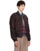 Dries Van Noten Dries Van Noten Navy Wool Bomber Jacket - 2