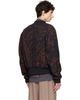 Dries Van Noten Dries Van Noten Navy Wool Bomber Jacket - 3