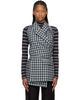 Dries Van Noten Dries Van Noten Off-White & Green Backless Cotton Flannel Top - 1