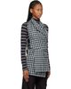 Dries Van Noten Dries Van Noten Off-White & Green Backless Cotton Flannel Top - 2