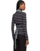 Dries Van Noten Dries Van Noten Off-White & Green Backless Cotton Flannel Top - 3