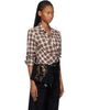 Dries Van Noten Dries Van Noten Off-White & Red Fitted Flannel Wrap Shirt - 2