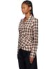 Dries Van Noten Dries Van Noten Off-White & Red Fitted Flannel Wrap Shirt - 4