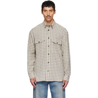 Dries Van Noten Dries Van Noten Off-White Loose Flannel Shirt