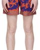 Dries Van Noten Dries Van Noten Orange & Purple Printed Swim Shorts - 1