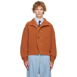 Dries Van Noten Dries Van Noten Orange Chunky Wool Cardigan
