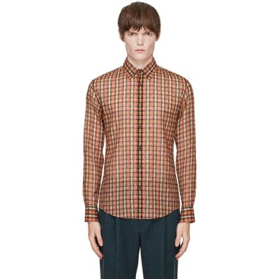 Dries Van Noten Dries Van Noten Orange Classic Cotton Shirt