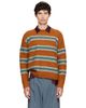 Dries Van Noten Dries Van Noten Orange Jacquard Wool Sweater - 1