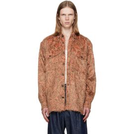 Dries Van Noten Dries Van Noten Orange Loose Shag Shirt