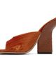 Dries Van Noten Dries Van Noten Orange Velvet Heeled Sandals - 3