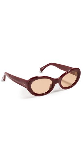 Dries Van Noten Dries Van Noten Oval Sunglasses Red One