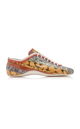 Dries Van Noten Dries Van Noten Panelled Leather Ballerina Sneakers
