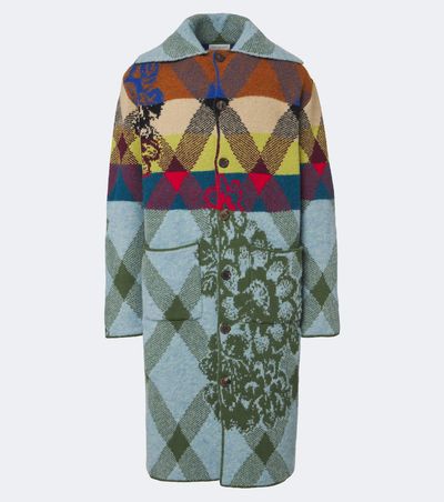 Dries Van Noten Dries Van Noten Patchwork wool and alpaca-blend long cardigan