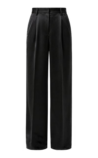 Dries Van Noten Dries Van Noten Pleated Satin StraightLeg Pants