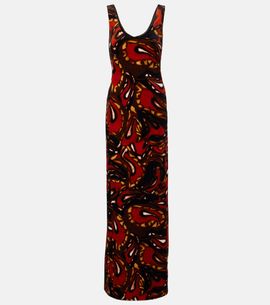 Dries Van Noten Dries Van Noten Printed cotton-blend velvet maxi dress